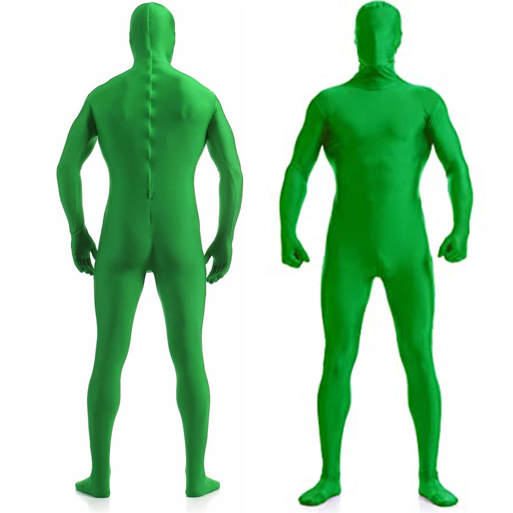 Full Bodysuit Green Screen Suit Chroma Key Jumpsuits for Movie Tiktok