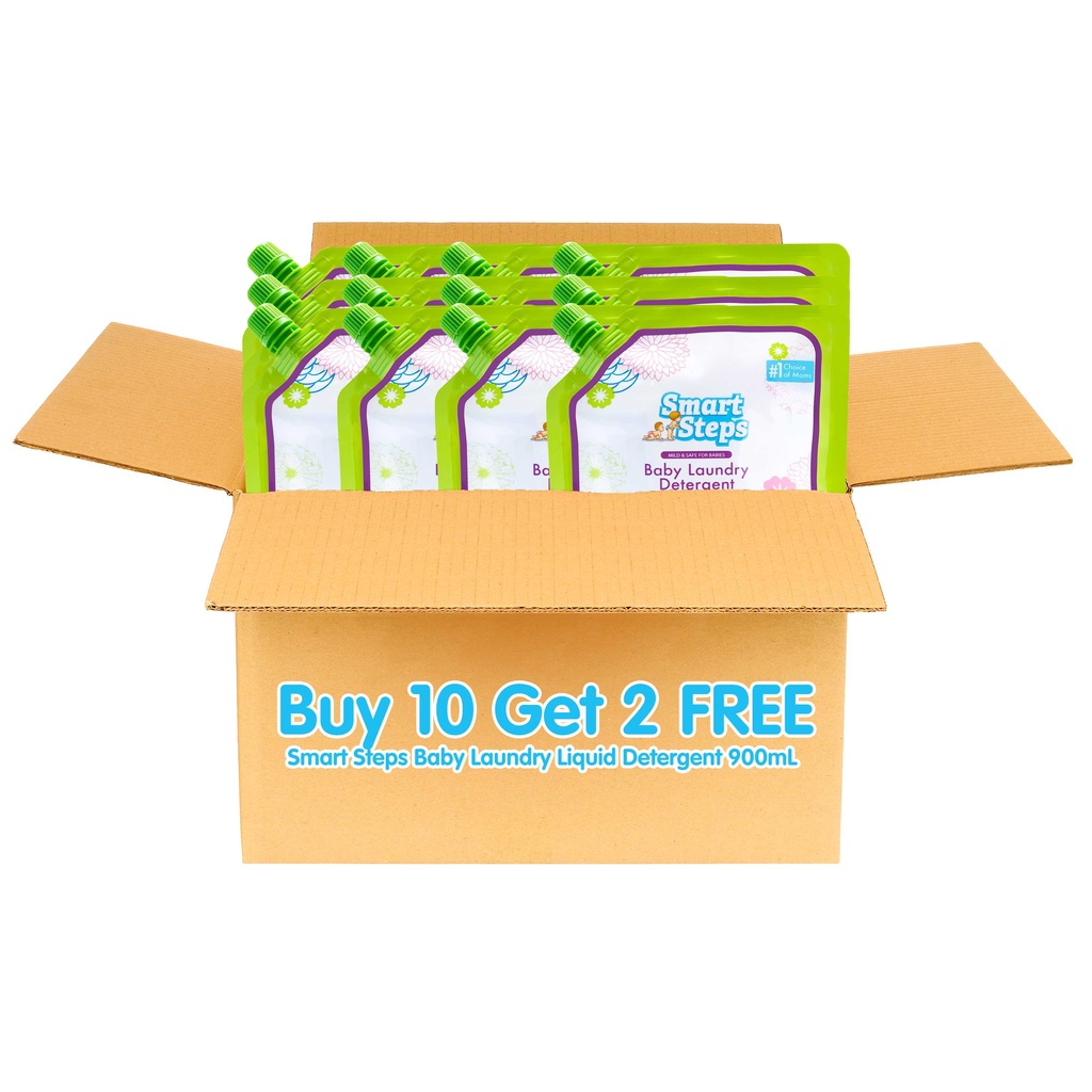 Smart Steps Baby Laundry Detergent Liquid 900mL. Buy 10 Get 2 FREE