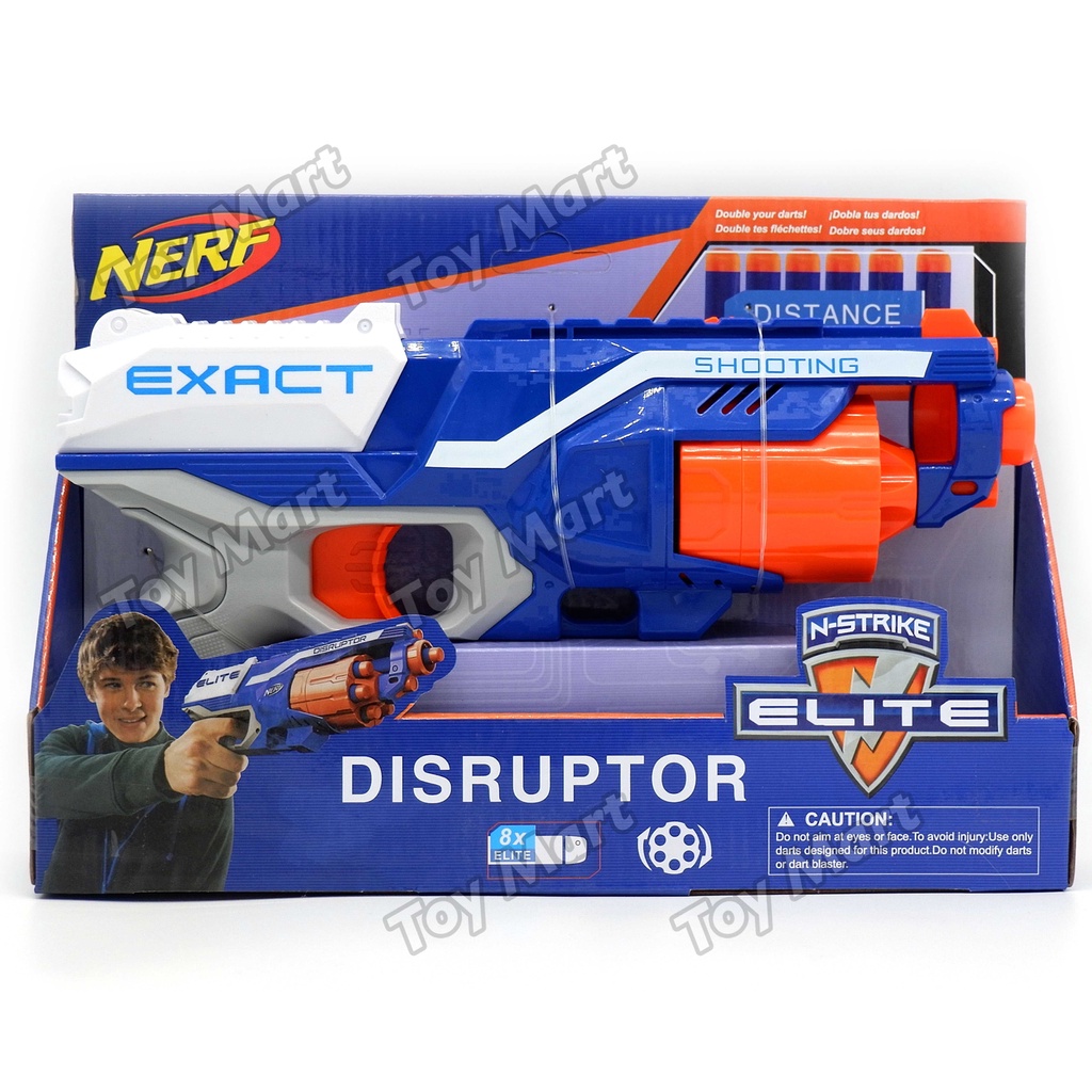 Nerf Elite Disruptor Elite N Strike Blaster 6 Dart Rotating Drum Slam Fire Includes 6 Official