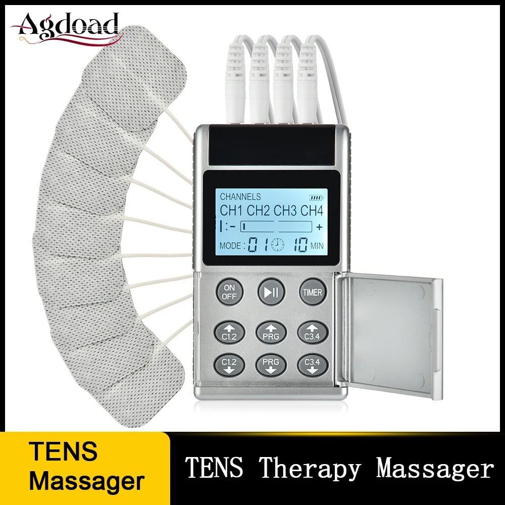 ⚕15 Modes TENS Body Massager 4 Output Electric EMS Muscle Stimulator
