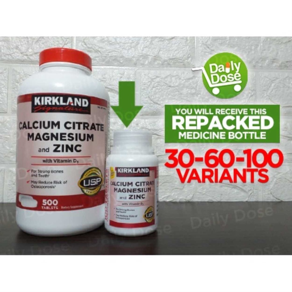 Kirkland Signature Calcium Citrate Magnesium and Zinc Shopee Philippines