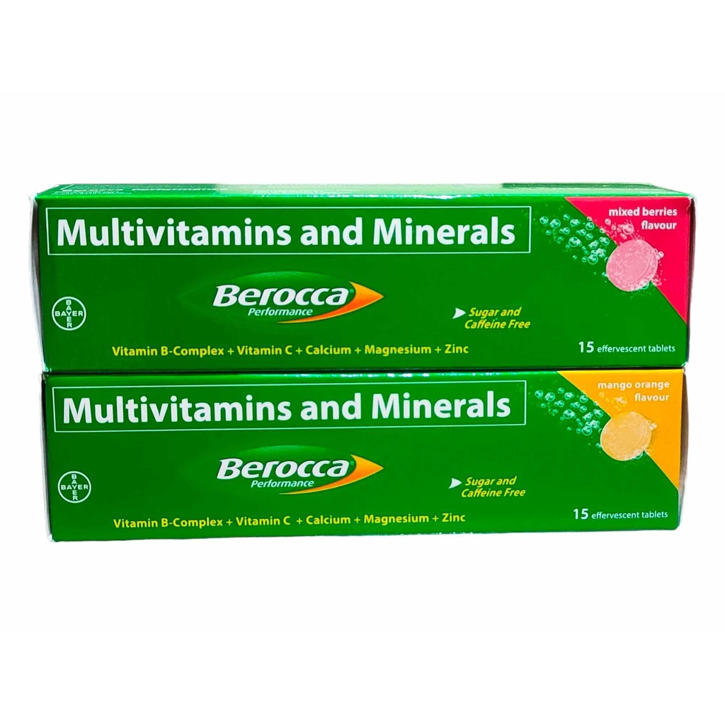 BEROCCA Multivitamins and Minerals 15 Effervescent Tablets Shopee