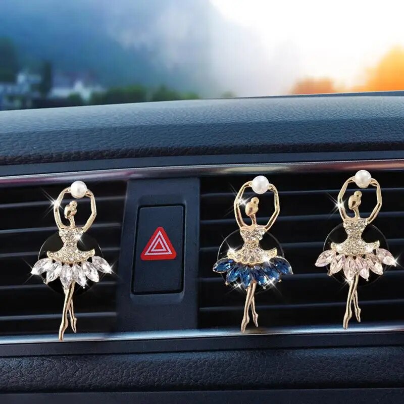 ☬Girl Car Air Conditioner Vent Perfume Clip Auto Air Freshener