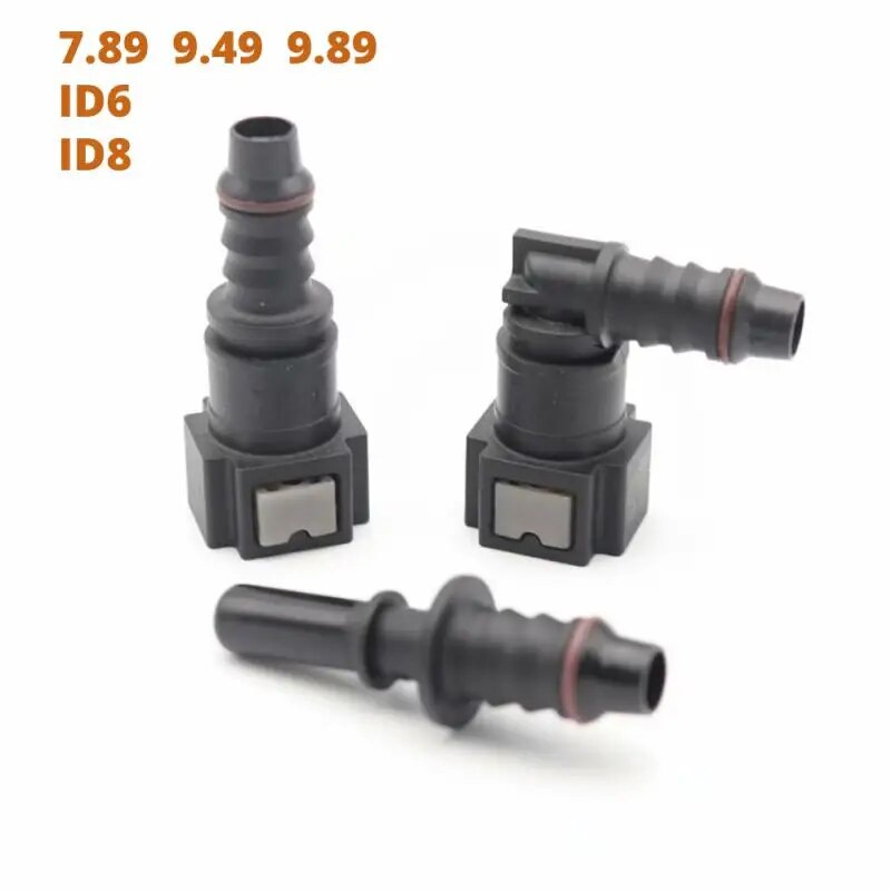 Piece Of 2 7.89mm ID6 Auto Fuel Line Hose Straight Quick Release