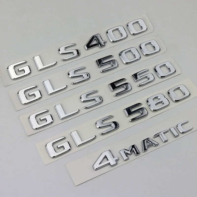 ABS 3D Chrome Letters For Car Emblem Logo Stickers Mercedes Benz GLS 63 ...