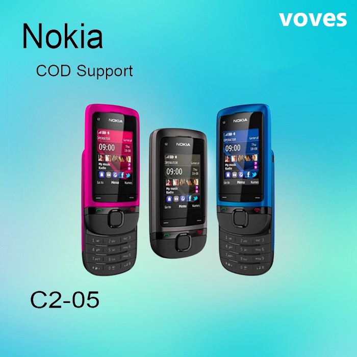 Hot Sellers Nokia C2 05 Slide Cell Phone Bluetooth MP3 Player Unlocked Phone Slide Cell Phone Blueto