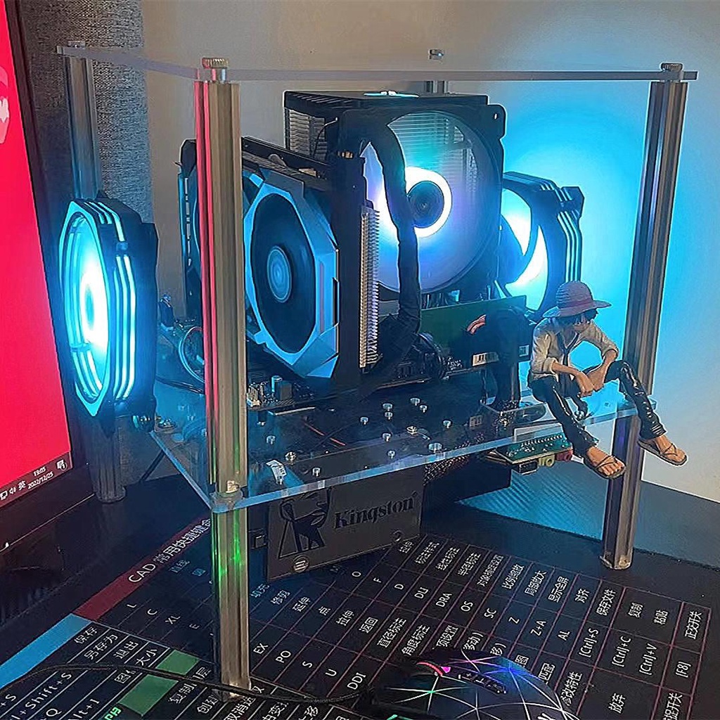 Computer case shell mini matx assembled desktop full side transparent