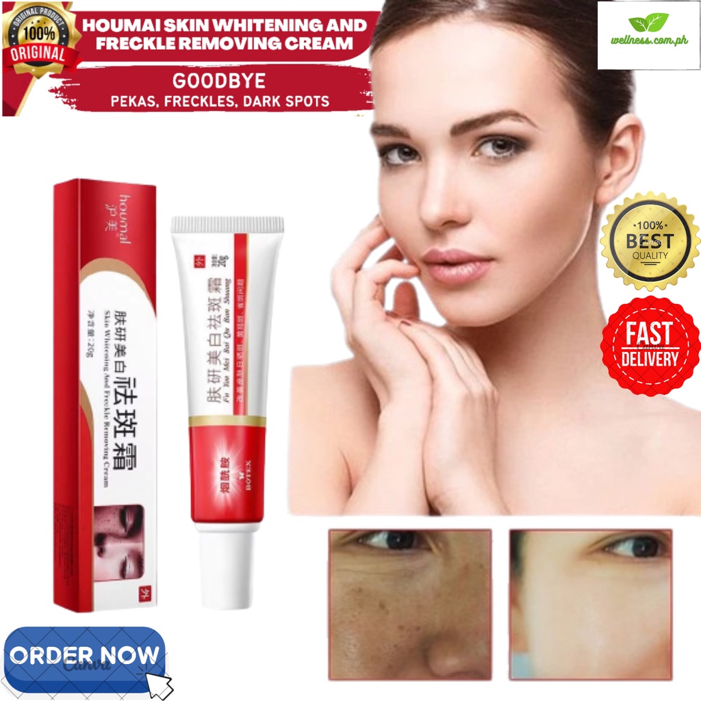 Houmai Effective Melasma Cream Pekas Remover Skin Whitening Moisturizer Anti Freckle Collagen 20g