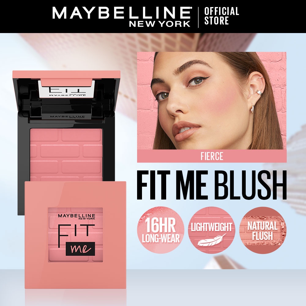 Maybelline Fit Me Blush Hr Wear Long Lasting All Day Natural Lightweight Shopee