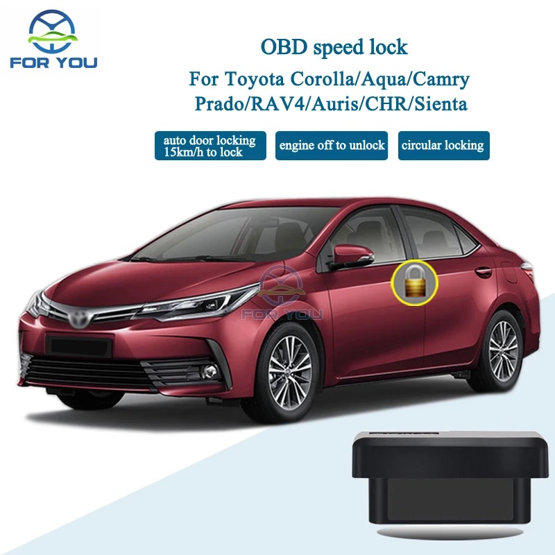 【foryou Car Auto Obd Speed Lock Unlock Device Module For Toyota Corolla Aqua Camry Prado Rav4 Au 1007