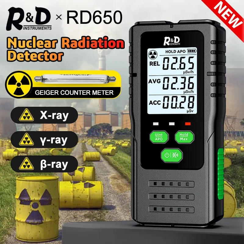 RD650 Geiger Counter Nuclear Radiation Detector X-ray γ-ray β-ray ...