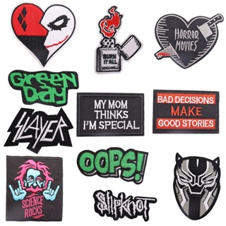 DIY Rock Band Clothing Stickers Punk Iron On Patches For Jackets