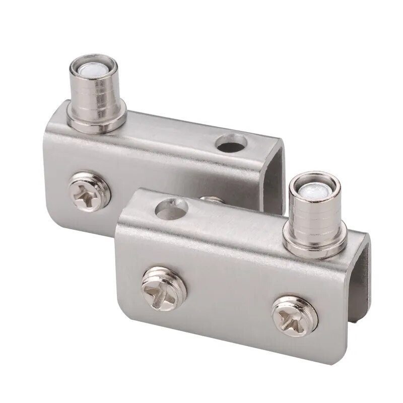 2Pcs Glass Pivot Hinge Rotation Axis Stainless Steel Wine Cabinet Door ...
