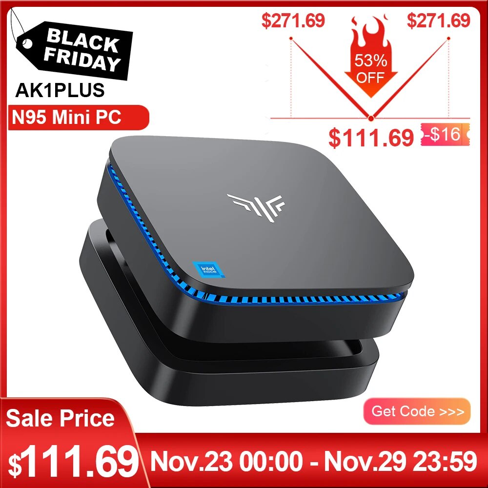 유KAMRUI AK1 Plus Mini PC Intel 12th Gen N95 DDR4 8GB 256GB Windows 11 ...