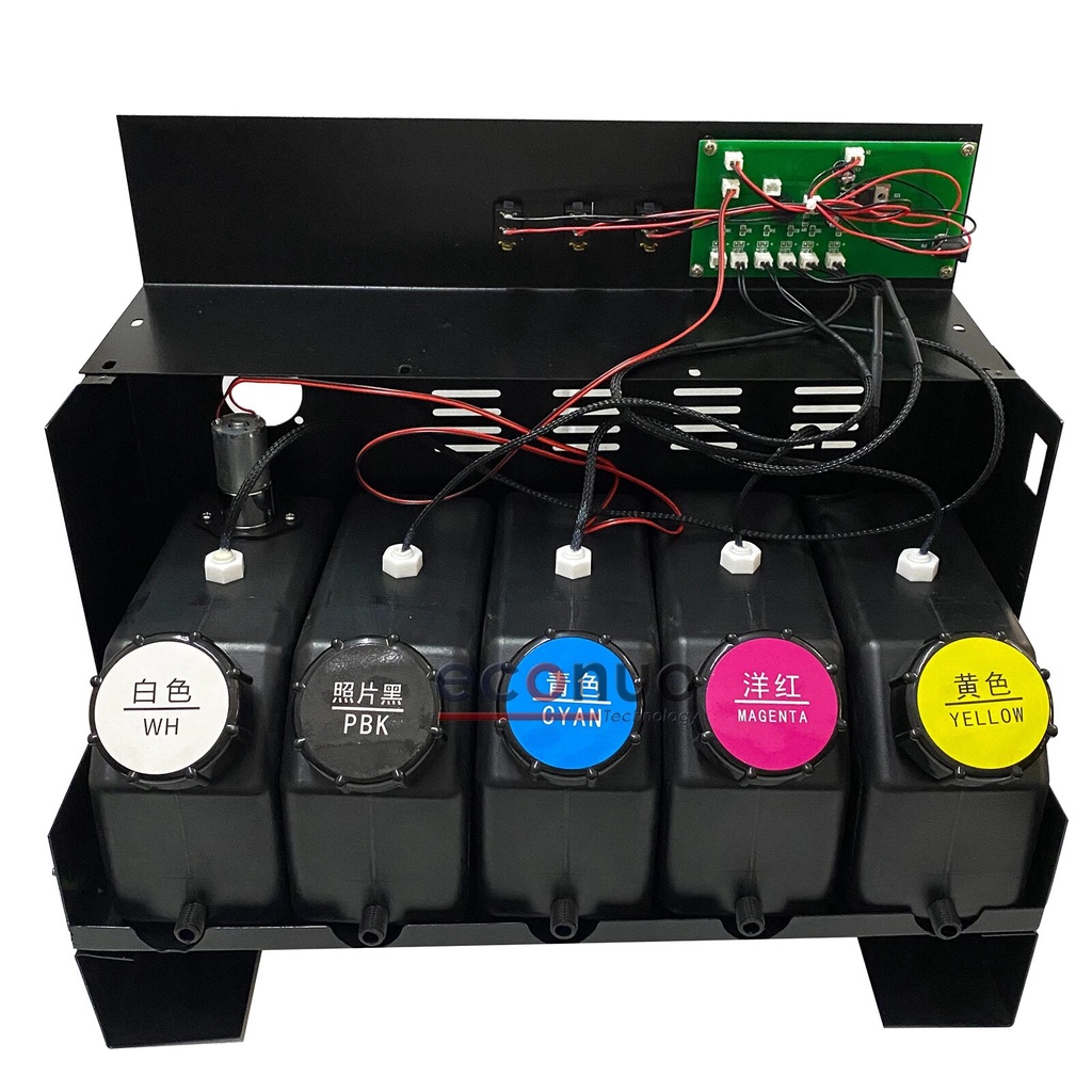 5 Colors UV Ink Tank Bulk Ink Tank System With Level Sensor With Motor ...