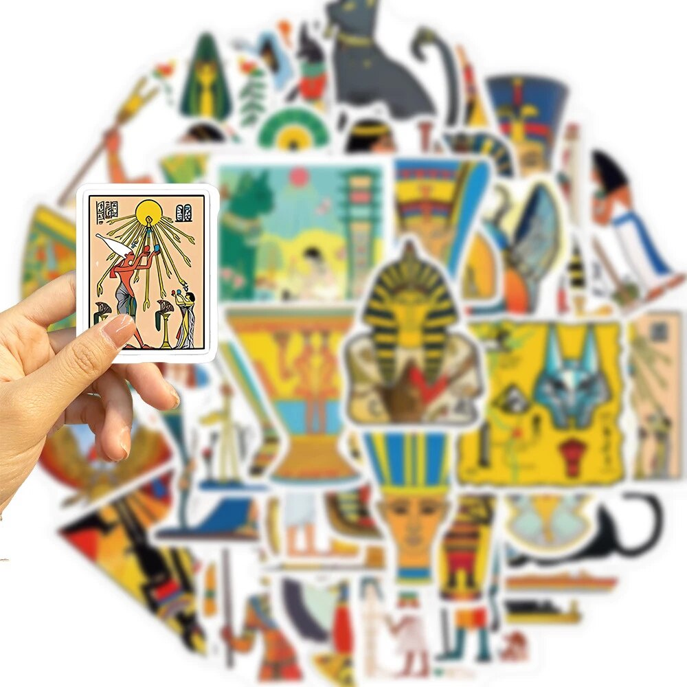 1030/50pcs Aesthetics Ancient Egypt Pharaoh Pyramid Stickers Laptop ...