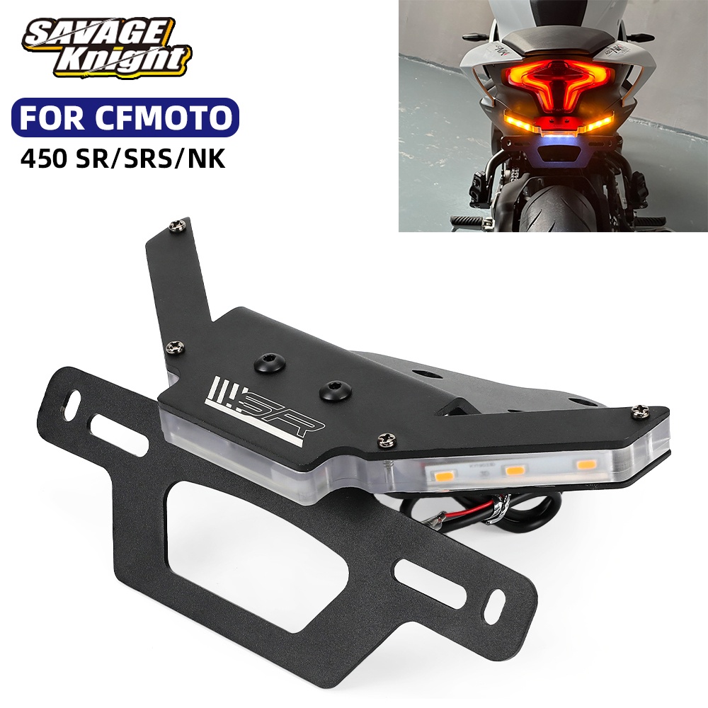 SuWNew 450SR License Plate Holder Turn Signal LED Light For CFMOTO
