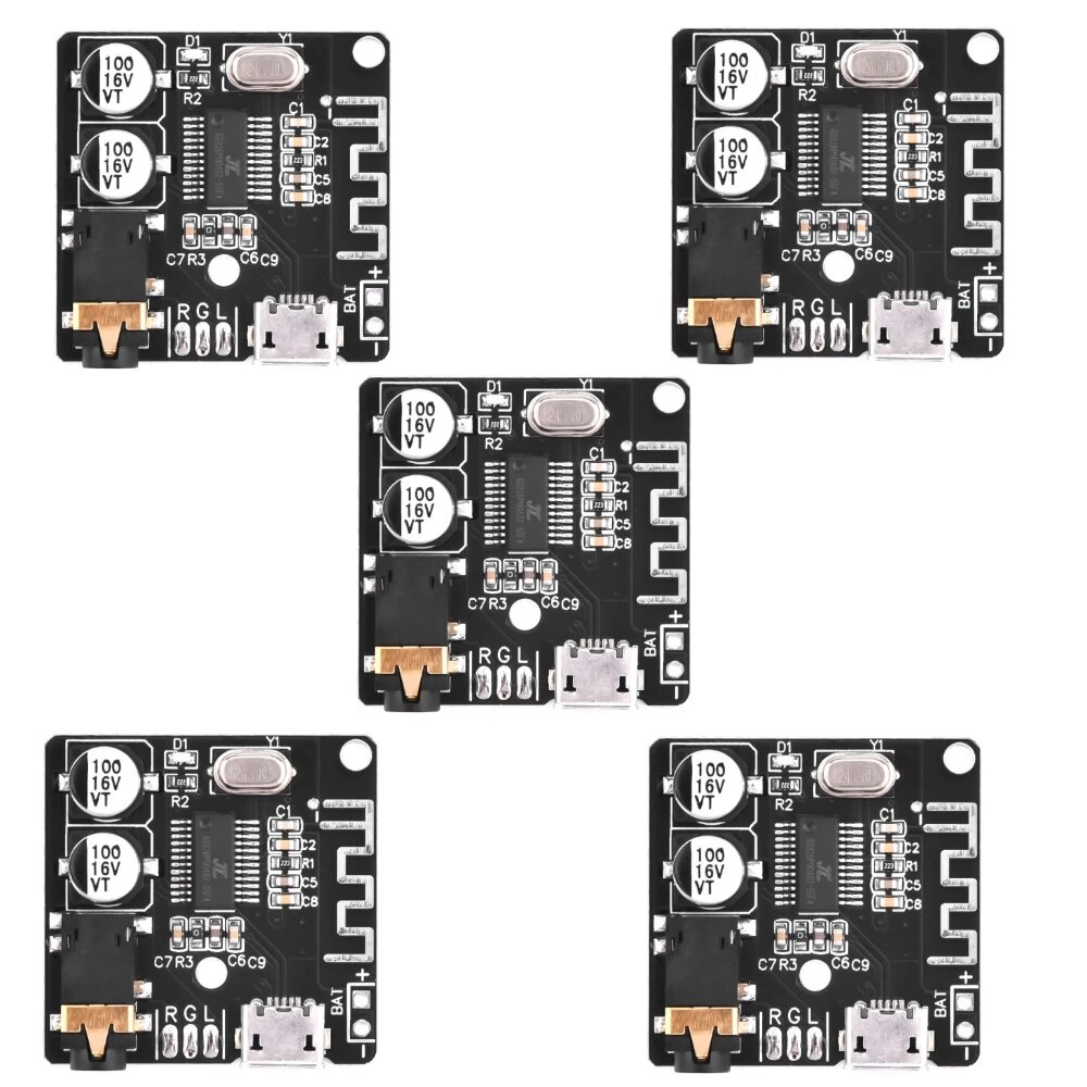 5Pcs VHM-314 Bluetooth Audio Receiver board Bluetooth BT5.0 MP3 ...