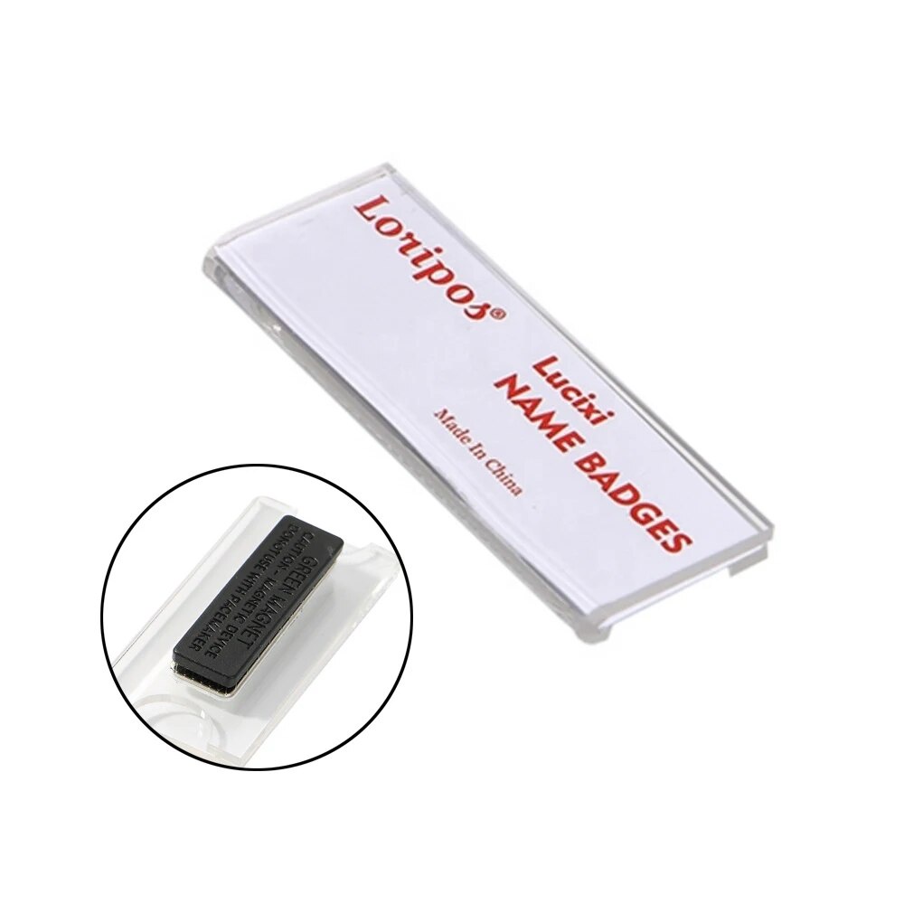 ★Acrylic Badge Holder Mini Sign Display Holder And Printable Name Label ...