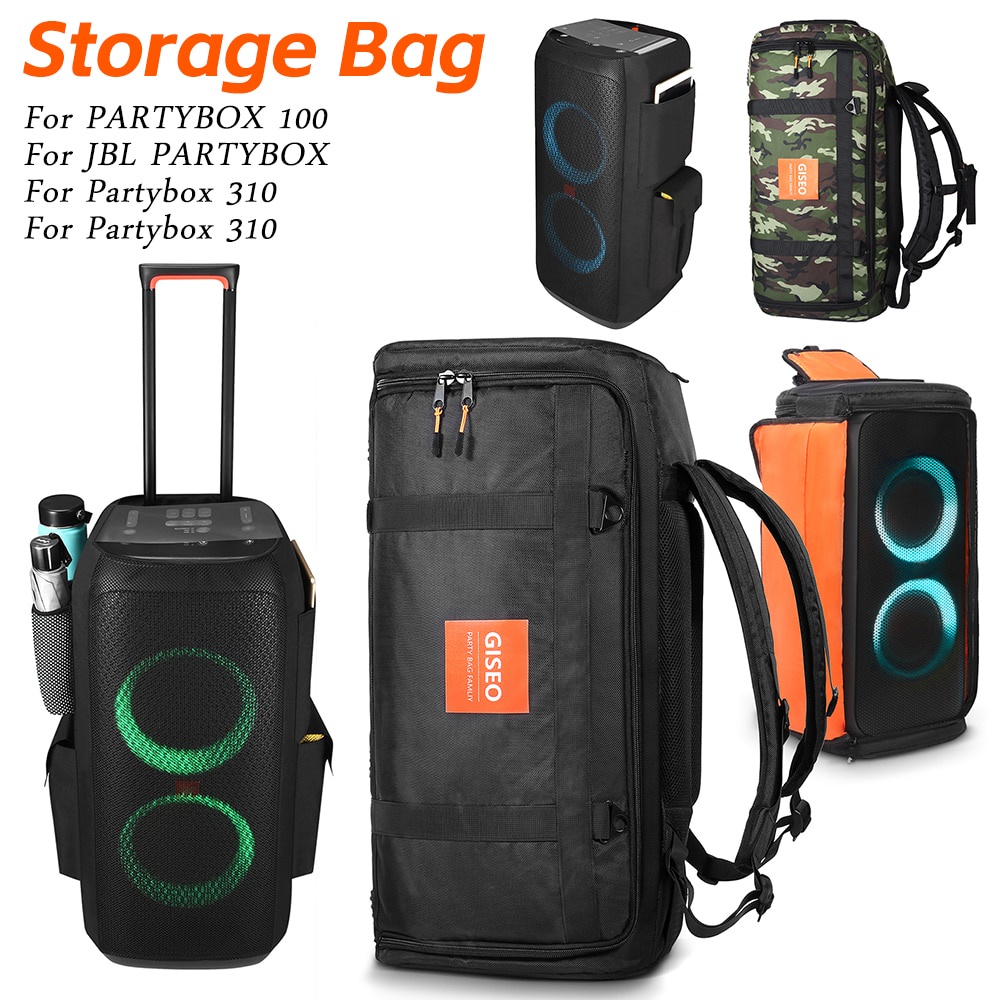 Speaker Bag Rugged Speaker Bag Carry Case Compatible with JBL Party Box  Series, Portable Speaker Carry Tote Bag Backpack (for JBL Partybox 110  Camouflage) 