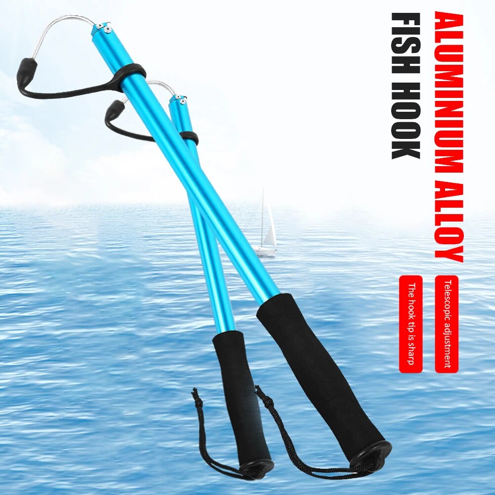 59X 60/90/116/120cm Retractable Telescopic Fish Gaff Ice Sea Fishing