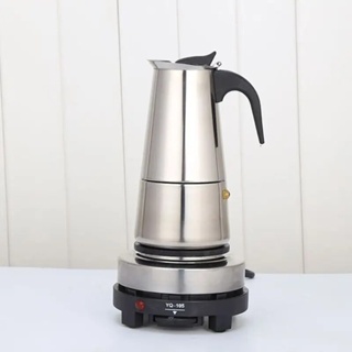 220V Stainless Steel Electric Turkish Coffee Maker Machine Espresso Moka Pot  EU Plug