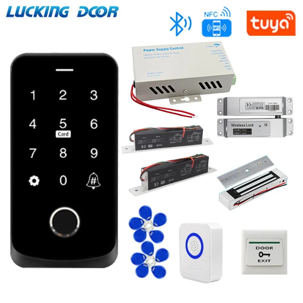 TF9 IP65 Waterproof NFC Fingerprint Tuya App Access Control Kit Set ...