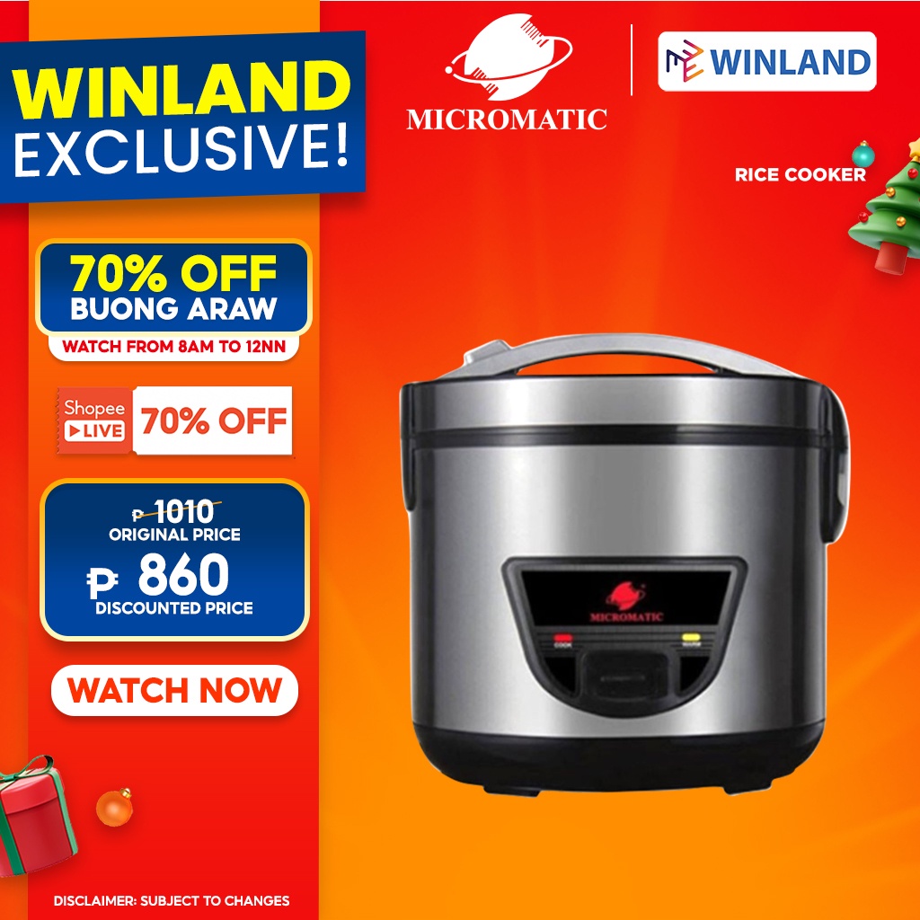 Micromatic by Winland Rice Cooker 1.5L Jar type 6 to 8 Cups Of Rice