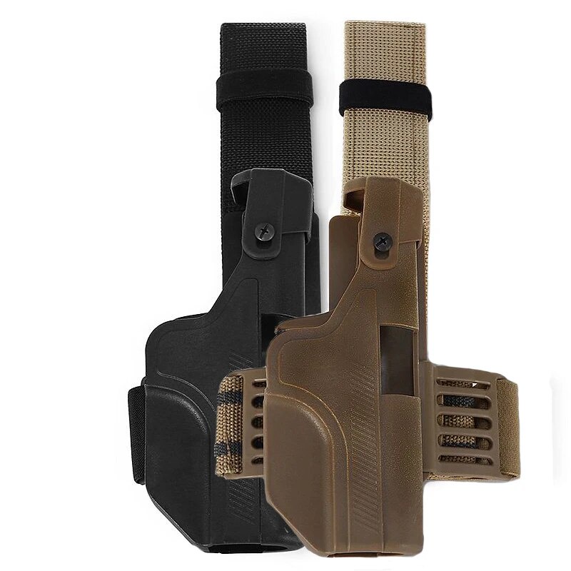 15C Glock 17 19 23 Tactical Pistol Holster Hunting Airsoft Thigh Leg Holster Right Hand Gun Ca