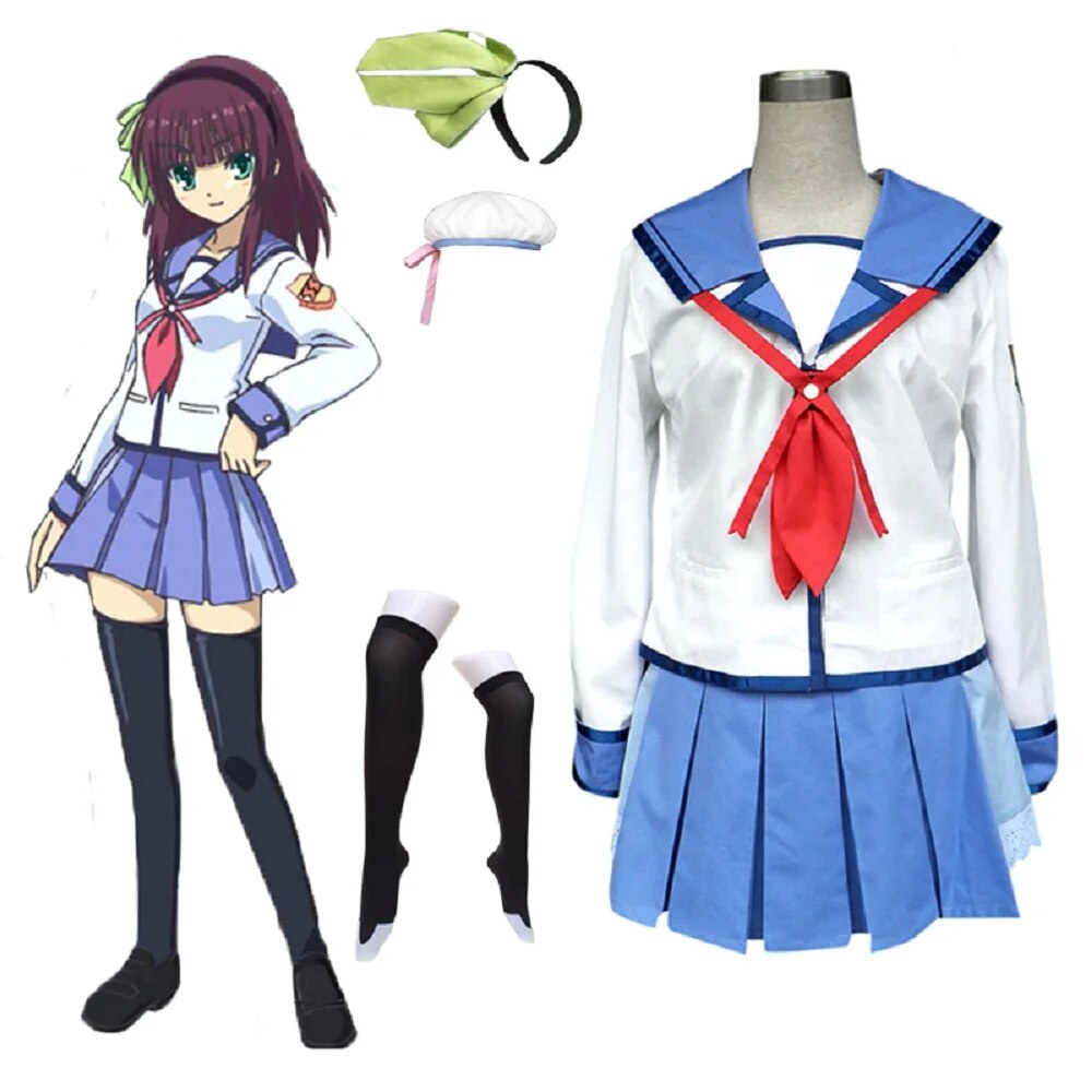 995 Unisex Anime Cos Angel Beats! Nakamura Yuri Cosplay Costumes Outfit  Halloween Christmas Un Eos | Shopee Philippines