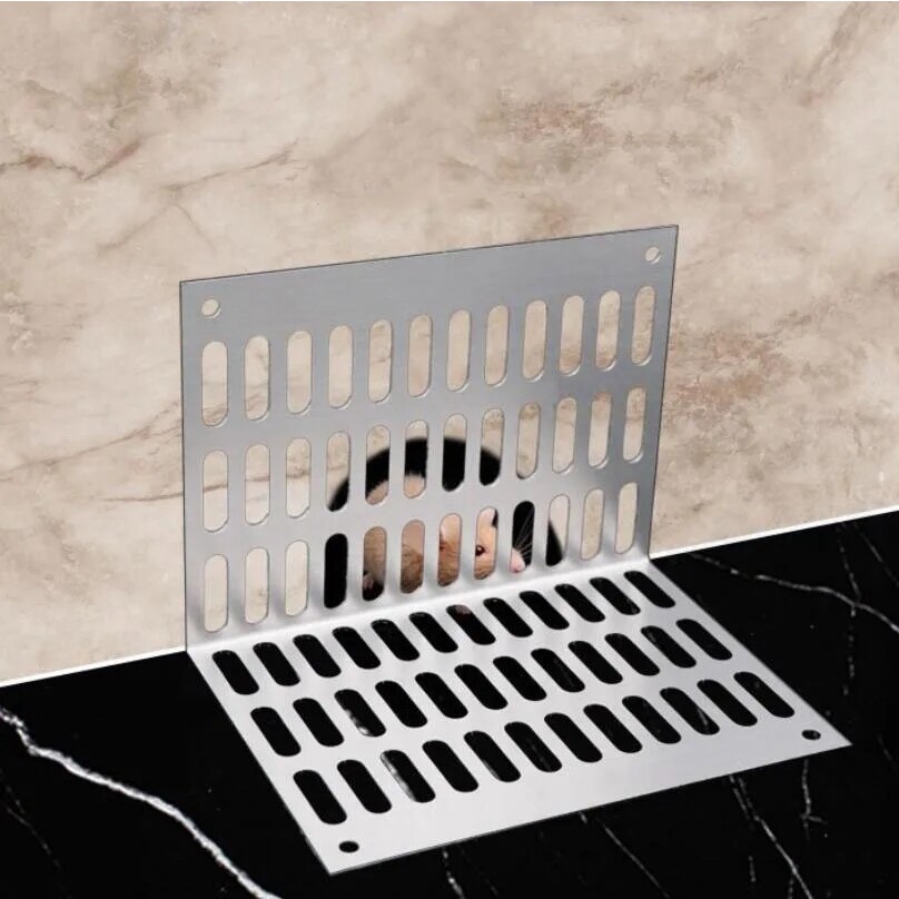 7 Styles 304 Stainless Steel L-shaped Side Drain Grid Floor Drain, Rat ...