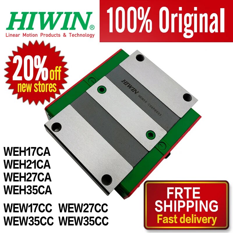 HIWIN Original Linear Guide Rail Slide WEH17CA WEH21CA WEH27CA WEH35CA ...