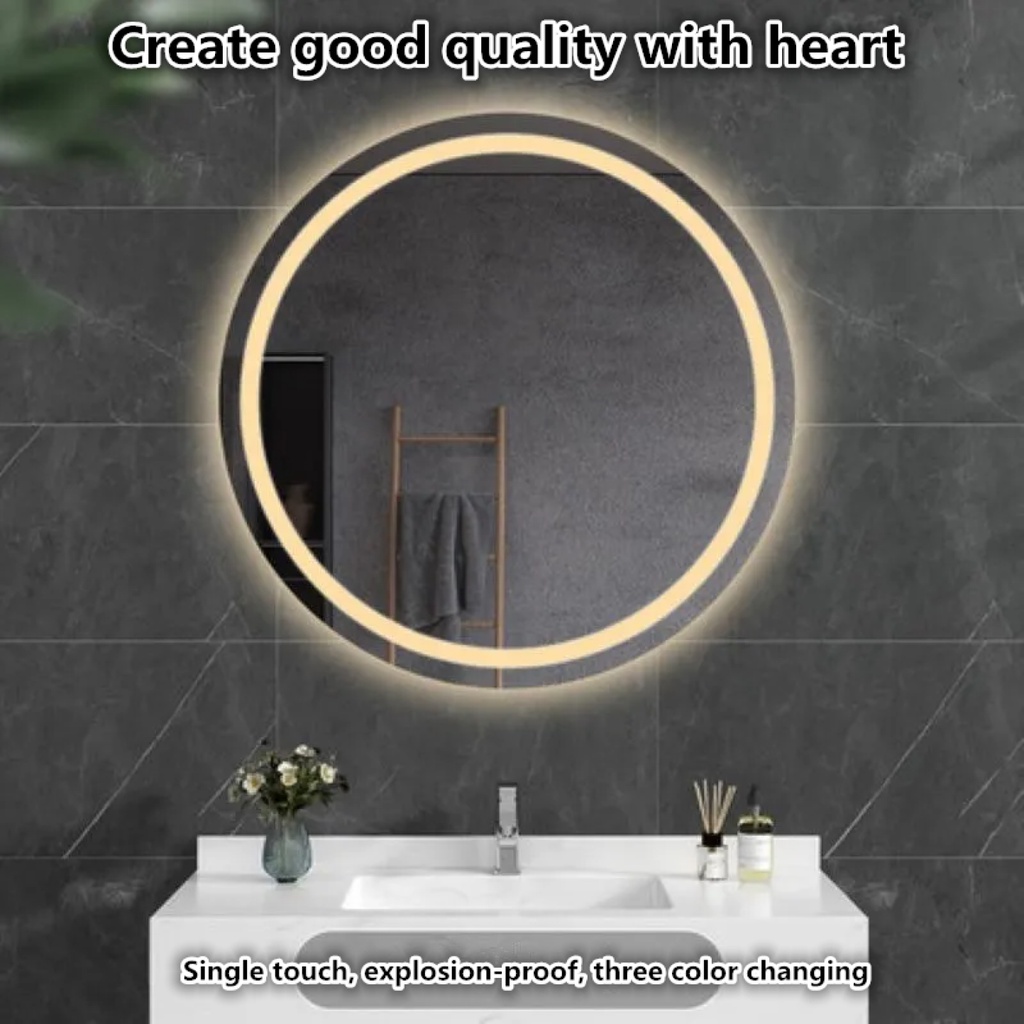 Smart led Makeup Mirror Polar Changing Color Wall Mounted Bathroom