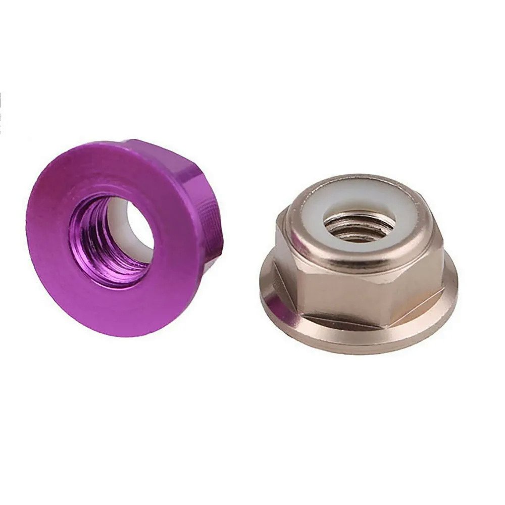 Newly Launched Pcs Colourful Aluminum Alloy Hex Flange Lock Nuts M M