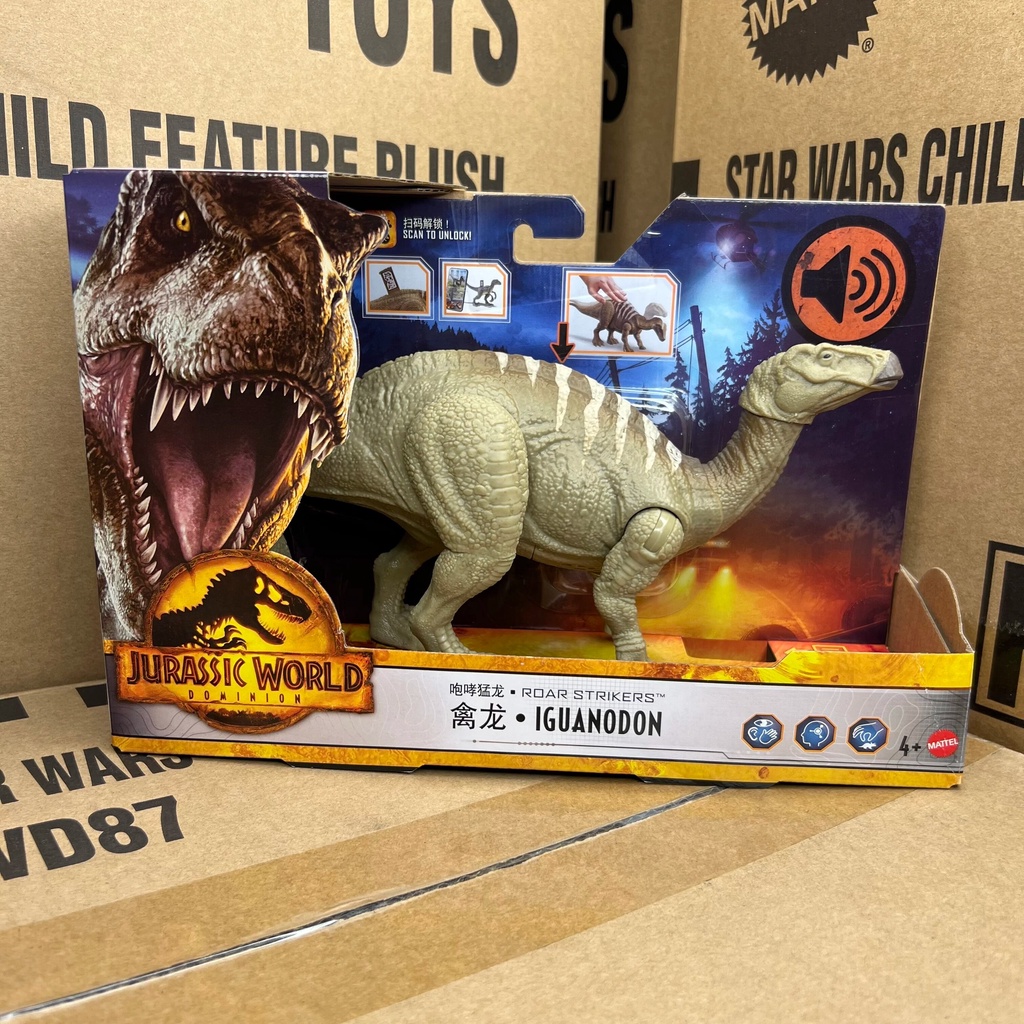 90D Mattel Jurassic World Dominion Iguanodon Roar Strikers Dinosaur ...