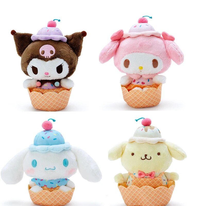 569 Sanrio Plush Toy Ice Cream Cone Series Kuromi Melody Cinnamoroll