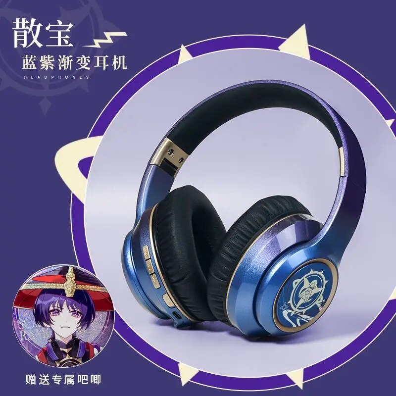 57C Genshin Impact Headphone Scaramouche Prop Wireless 2 in1 Bluetooth ...