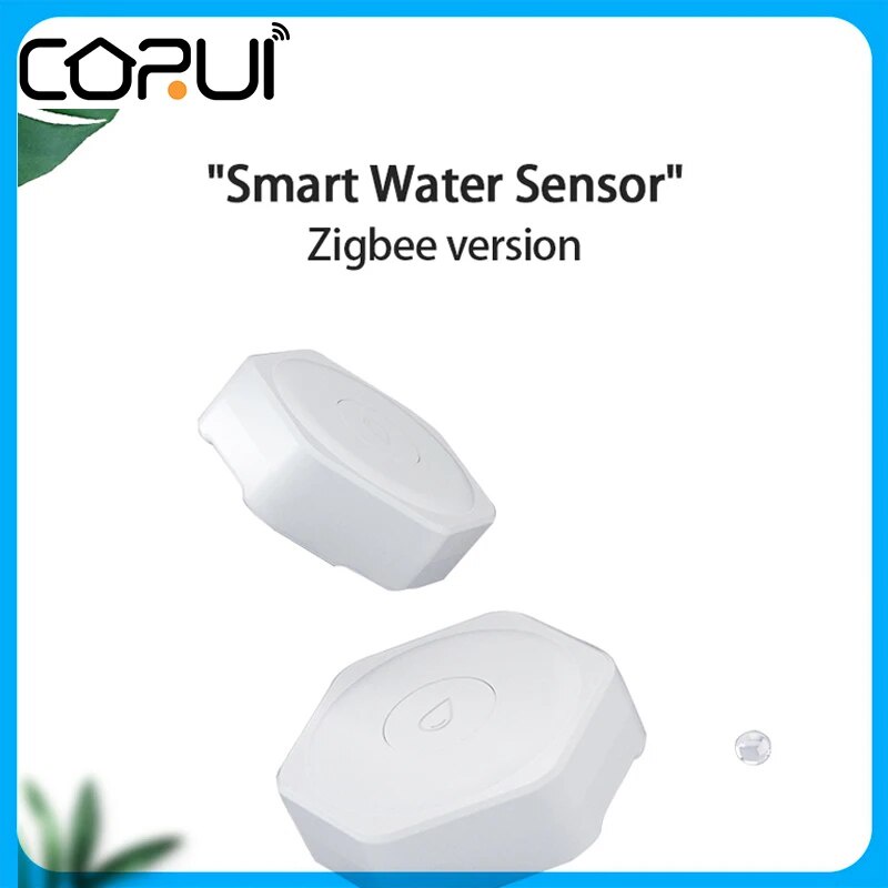 65Y CoRui ZigBee Flood Sensor Smart Water Leakage Water Leak Detector ...