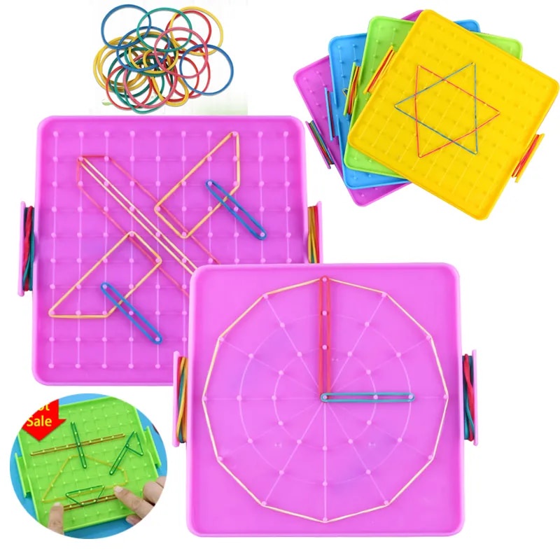 44J Kids Montessori Math Toys Geometry Cognition Plastic Toys Nail