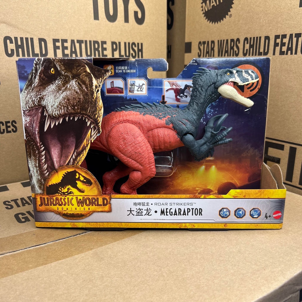 75a Mattel Jurassic World Dominion Roar Strikers Megaraptor Dinosaur ...