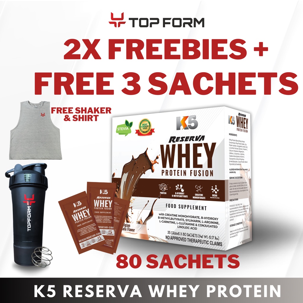K5 Reserva Whey Protein Fusion 80 Sachet 2799g with Creatine and BCAA