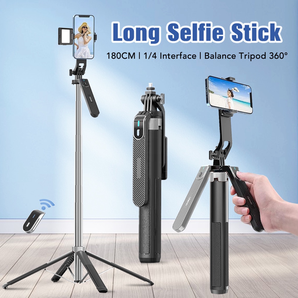 4 In 1 Tripod Phone Stand Holder Selfie Stick With Led Fill Light