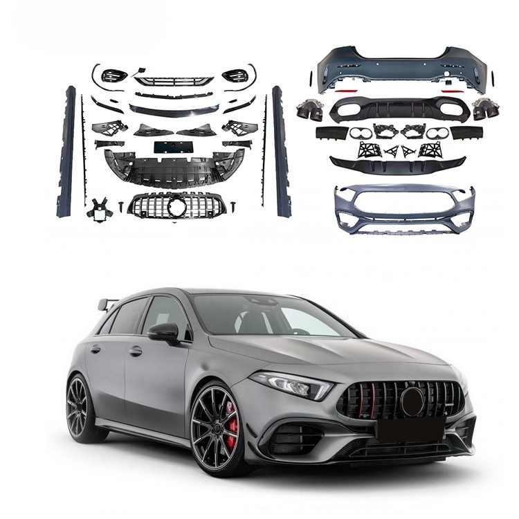 Auto Parts w177 A45 Style Car Bumper With Grill Rear Diffuser A45 Style ...