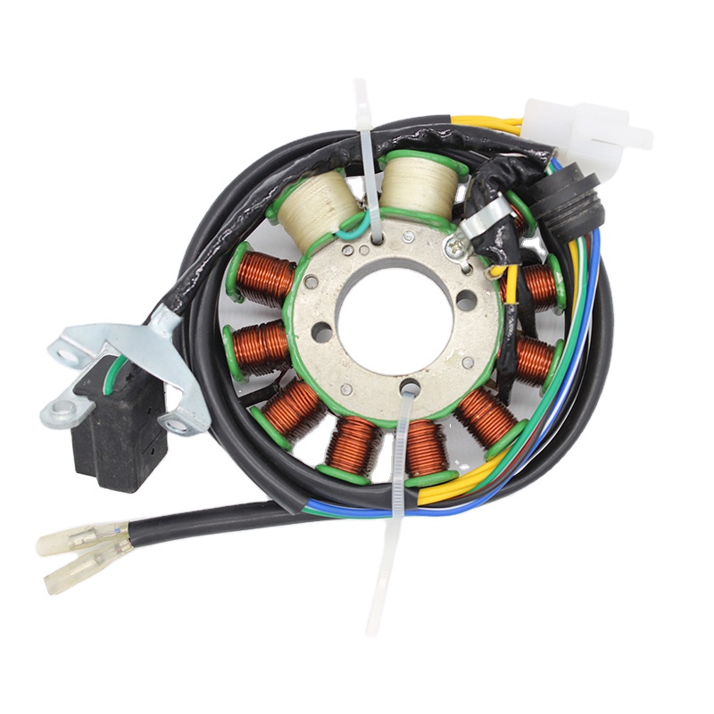 thumbnail image 2 of 8-coil 5-wire AC Fired Magneto Stator (type I Mounting Holes) For Motorcycle CG1 2 of 12