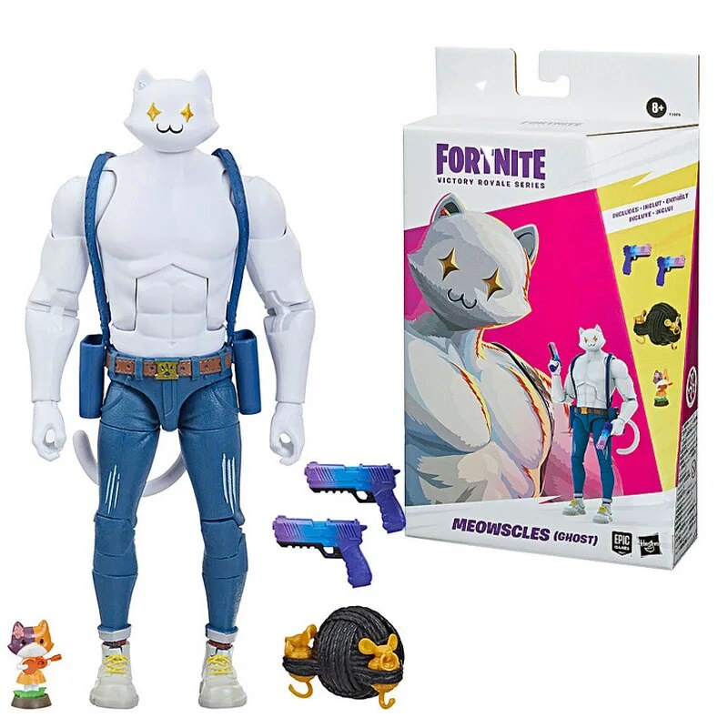 91C Hasbro Genuine Fortnite MEOWSCLES CHOST Joints Movable Anime Action ...