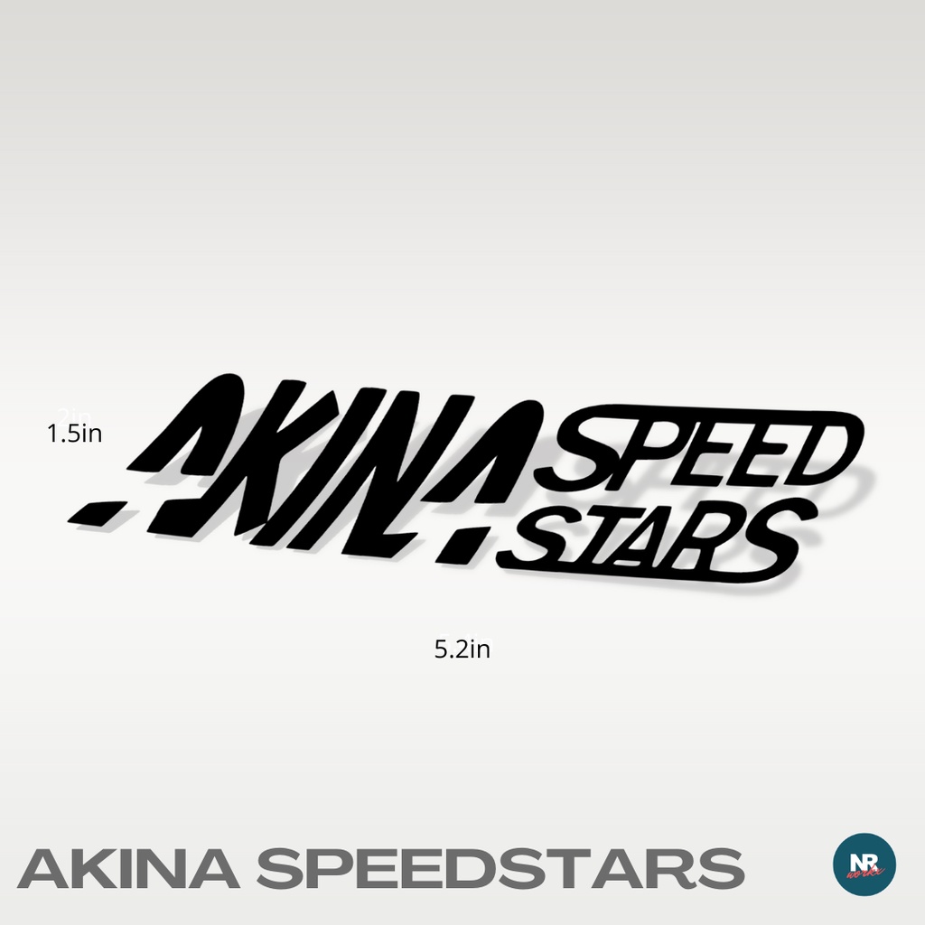Brand New Universal 2PCS INITIAL D AKINA SPEEDSTAR ABS Plastic Black L – JK Racing Inc