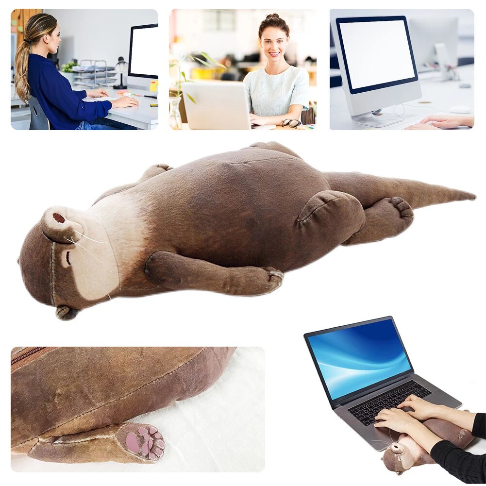 ☃40cm Wrist Rest for Keyboard Mouse Wrist Pad Pillow Cute Otters Cotton