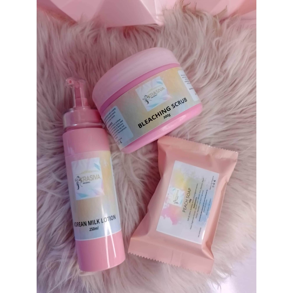 Cod 300g Soap Whitening Krasiva Krasiva Trio Peach 10x Lotion Body