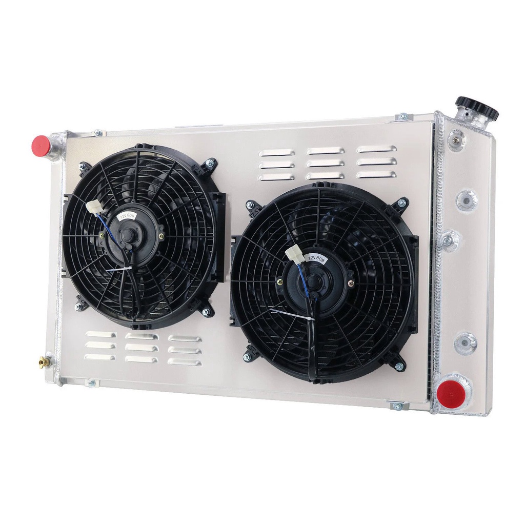 4-Row Radiator+Shroud Fan+Relay fit 1971-1990 Chevy Caprice C20 El ...