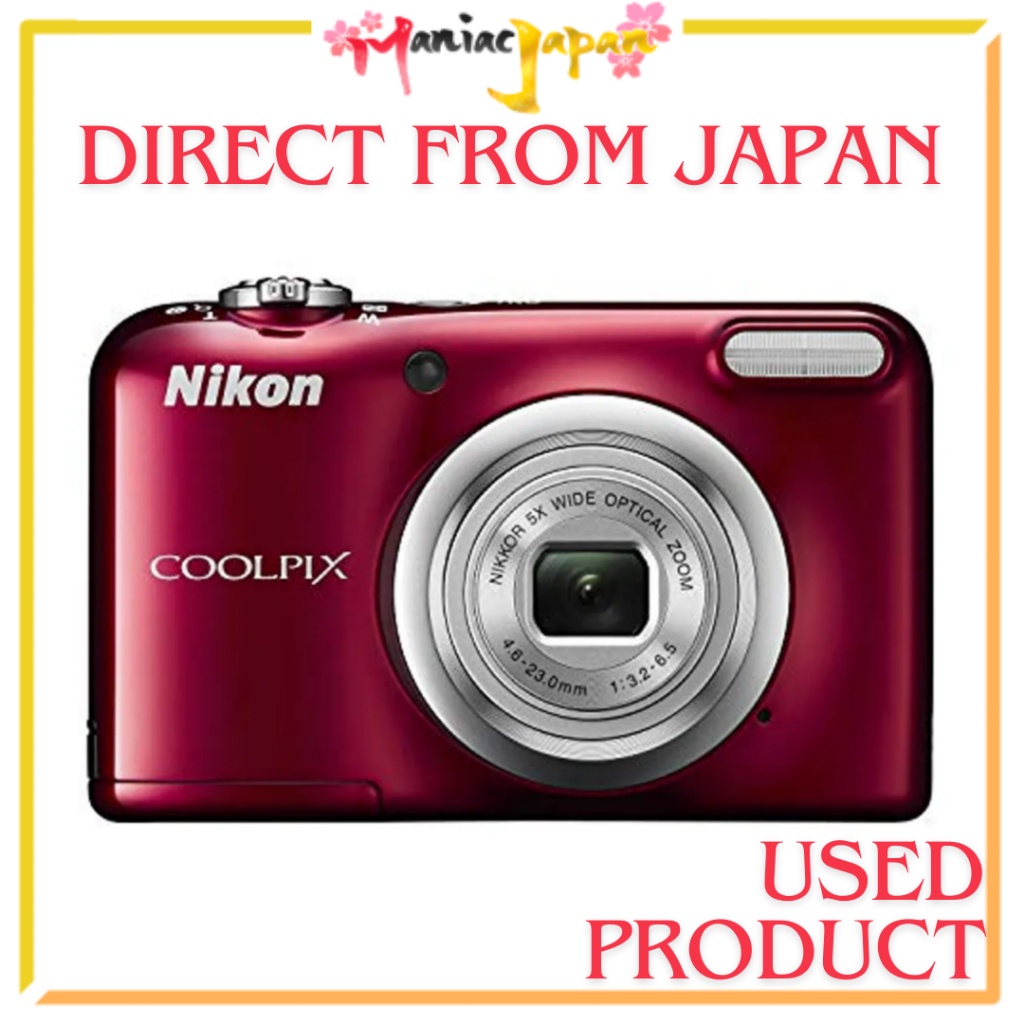 Used Camera from Japan ] Nikon Digital Camera COOLPIX A10 Red 5x